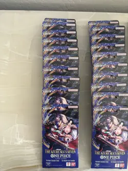 30 One Piece The Azure Sea’s Seven OP 14 Sleeved Booster Packs English. - Image 2