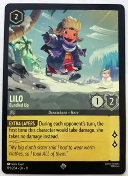 Disney Lorcana Winterspell, Lilo-Bundled Up, 195/204, Regular - Image 1