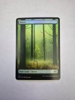 MTG Double Masters #381 Full Art Forest Foil - Image 1