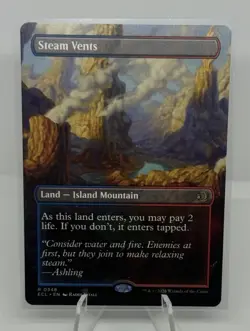 MTG Lorwyn Eclipsed: Steam Vents (Borderless) Regular #0348 (NM) - Image 1