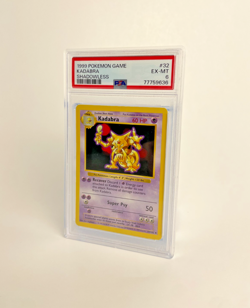 Pokemon TCG Kadabra Card 32/102 Uncommon Shadowless Base Set PSA 6 - Image 1