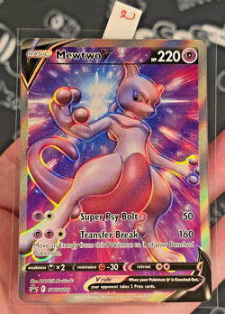 Mewtwo V SWSH229 SWSH: Sword & Shield Pokemon Go Promo Card - Full Art Holo - NM - Image 3