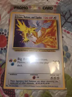 SEALED Articuno, Moltres, Zapdos Jumbo Warner Bros. Promo Pokemon Card - Image 3