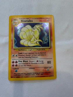 Ninetales 12/102 Base Set 4th Print 1999-2000 Holographic Rare Pokemon Card LP^ - Image 1