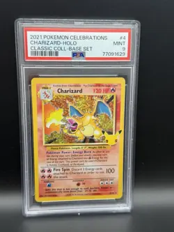2021 Pokemon Celebrations Charizard-Holo #4 Classic Coll-Base Set PSA 9 MINT - Image 1