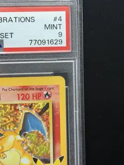 2021 Pokemon Celebrations Charizard-Holo #4 Classic Coll-Base Set PSA 9 MINT - Image 3