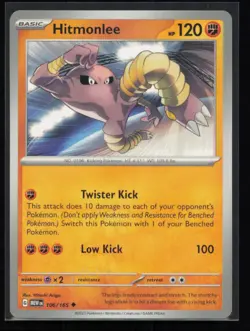 Hitmonlee 106/165 Pokemon 151 Uncommon Near Mint - Image 1