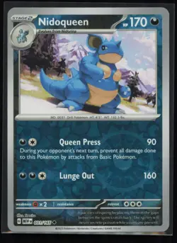 Nidoqueen 031/165 Pokemon 151 Uncommon Near Mint Reverse Holo - Image 1