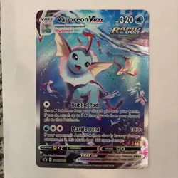 Jumbo Oversized Vaporeon VMAX Card PROMO SWSH182 Pokemon Premium Collection NM - Image 1