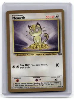 Pokemon #56/64 Meowth Promo Gold Border - Image 1