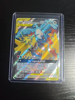 Pokemon TCG Moltres & Zapdos & Articuno GX 66/68 Hidden Fates Full Art Holo - Image 1