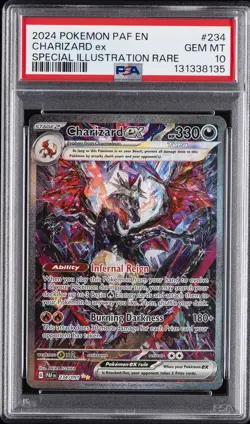 2024 POKEMON PAF EN-PALDEAN FATES SPECIAL ILLUSTRATION RARE CHARIZARD EX PSA 10 - Image 1