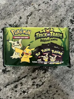 Pokemon Trick or Trade Booster Bundle Sealed Box with 50 Mini Packs - Image 1