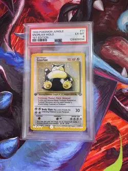 Pokemon TCG Snorlax 11/64 Jungle Holo 1st Edition PSA 6 - Image 1