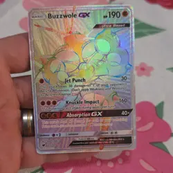 Pokemon Buzzwole GX 115/111 Secret Rare Full Art Holo Ultra Beast 190 HP - Image 1