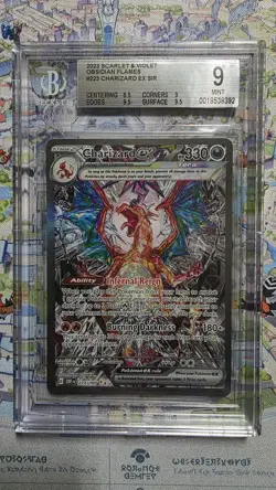 2023 Charizard EX SIR 223/197 Scarlet & Violet Obsidian Flames BGS 9 MINT - Image 1