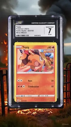 Pokemon Miscut POP 1 TETPIG Error Rare Graded 1/1 - Image 1