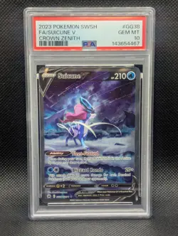 Suicune V #GG38 PSA 10 GEM Crown Zenith Galarian Gallery Ultra Rare Pokemon TCG - Image 1