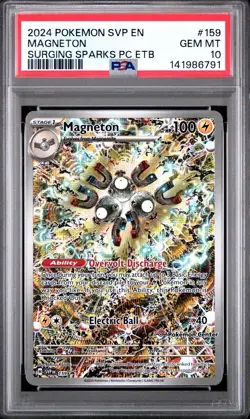2024 Pokemon SVP EN Magneton Surging Sparks Promo Pokemon Center Stamped PSA 10 - Image 1