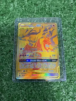 Reshiram & Charizard GX SM247 Pokemon Promo Gold Tag Team English NM - Image 1