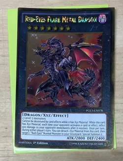 LP Red-Eyes Flare Metal Dragon PGL3-EN078 Premium Gold: Infinite Gold 1st Ed - Image 1