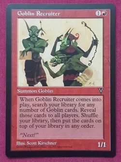 Magic The Gathering VISIONS GOBLIN RECRUITER red card MTG - Image 1