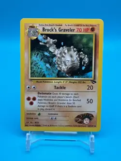 Brock's Graveler - Gym Challenge Unlimited #34/132 Vintage NM Pokemon Card TCG - Image 1