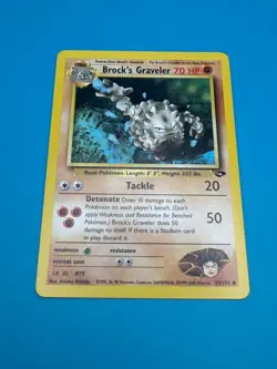 Brock's Graveler - Gym Challenge Unlimited #34/132 Vintage NM Pokemon Card TCG - Image 3