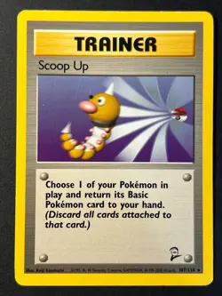 Scoop Up 107/130 Trainer Rare Base Set 2 - Pokemon Card WOTC LP - Image 1