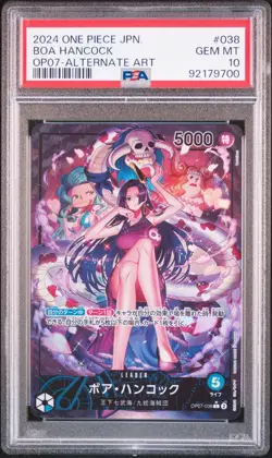 One Piece Card Japanese - Boa Hancock Alternate Art Leader OP07-038 - PSA 10 - Image 2