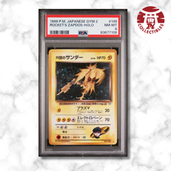 Pokemon Card Japanese - Rocket's Zapdos #145 -Gym 2 1999 - PSA 8 - - Image 1