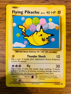 NM! Flying Pikachu (110/108) XY Evolutions Secret Rare Regular Pokemon Card! - Image 1