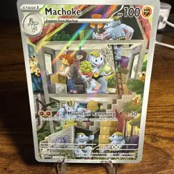 Pokemon TCG Machoke Scarlet Violet 151 Holo Illustration Card 177/165 Near Mint - Image 1