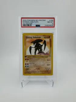 NEW CERT! - Pokemon Neo Destiny 1st Edition Shining Kabutops Holo - CLEAN PSA 8 - Image 1