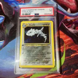 Pokemon TCG Steelix Neo Genesis First Edition PSA 7 Near Mint - Image 1