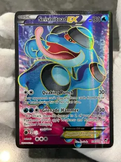 Pokemon TCG Seismitoad EX 106/111 Furious Fists Holo Full Art Ultra Rare LP - Image 3