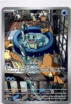 Pokemon Squirtle 148/142 SV07: Stellar Crown Illustration Rare NM/M - Image 1