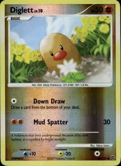 Diglett 85/132 Reverse Holo DP Secret Wonders Pokemon - Image 1