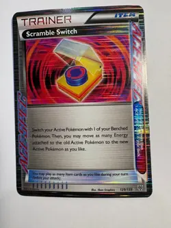 Pokemon TCG Scramble Switch TRAINER 129/135 BW Plasma Storm Holo-NM - Image 1