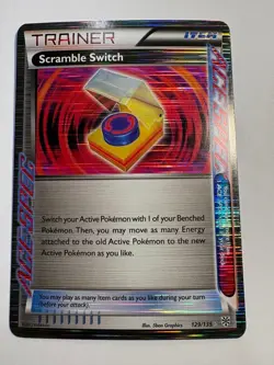 Pokemon TCG Scramble Switch TRAINER 129/135 BW Plasma Storm Holo-NM - Image 2