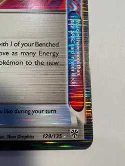 Pokemon TCG Scramble Switch TRAINER 129/135 BW Plasma Storm Holo-NM - Image 4