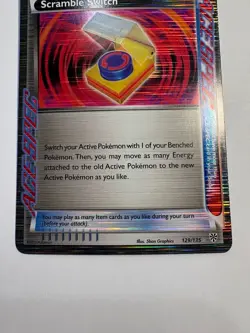Pokemon TCG Scramble Switch TRAINER 129/135 BW Plasma Storm Holo-NM - Image 5