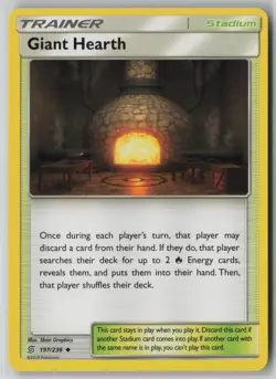 Giant Hearth 197/236 Pokemon Unified Minds Uncommon Near Mint Card (NM) 1 - Image 1