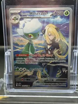 Pokemon TCG Cynthia's Roserade 184/182 Destined Rivals Illustration Rare Card - Image 1