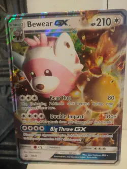 POKEMON Jumbo BEWEAR GX Full Art Foil Promo Trading Extra Large Card SM34 - Image 1