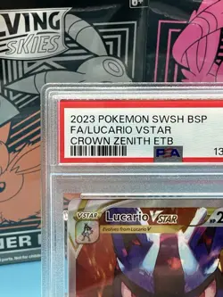 PSA 10 GEM MINT Lucario VSTAR Promo SWSH291 Crown Zenith ETB Pokemon Card - Image 3