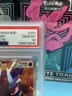 PSA 10 GEM MINT Lucario VSTAR Promo SWSH291 Crown Zenith ETB Pokemon Card - Image 4