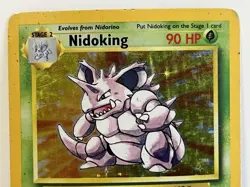 Vintage 1999 Pokemon TCG Base Set NIDOKING HOLO Rare 11/102 HP English, Unltd - Image 2