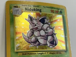 Vintage 1999 Pokemon TCG Base Set NIDOKING HOLO Rare 11/102 HP English, Unltd - Image 4