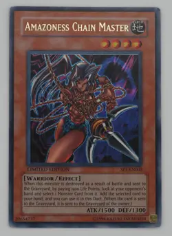 LIMITED Yugioh Amazoness Chain Master SP1-EN002 Promo LP (FAST FREE SHIP) - Image 1